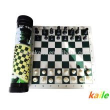 Luxury Schach Set Pack in Riemen Zylinderpaket